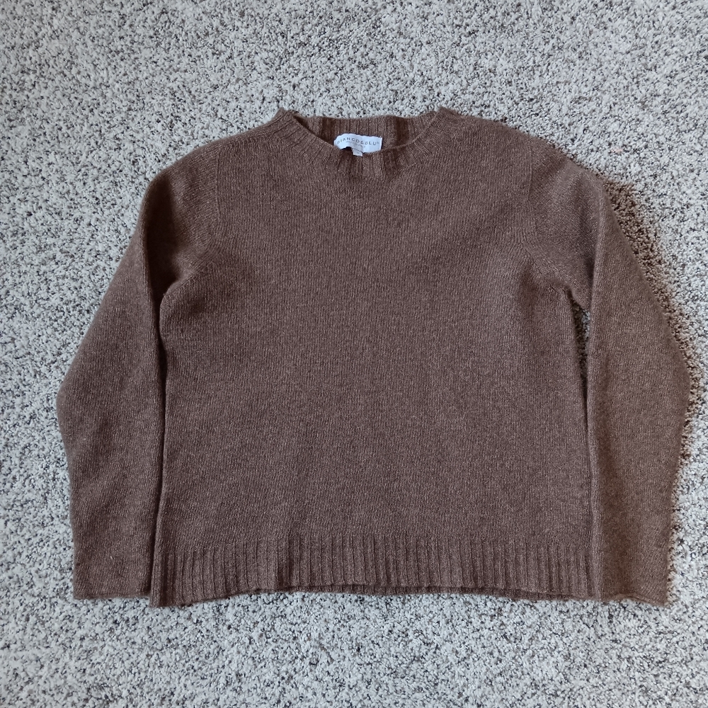 Bianco & Blu Italian Brown Merino Wool Cashmere Blend Sweater Medium